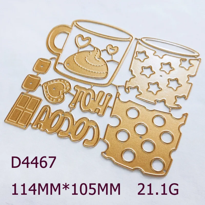 Metal Cutting Dies Hot Cocoa Coffee Cup Cheese Mold for DIY Scrapbooking Card Making Paper Craft Embossing Die Cuts Template view 6