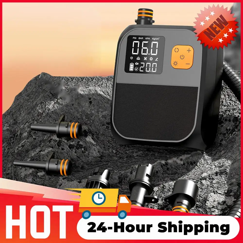 12V 25PSI SUP Electric Air Pump Rechargeable Portable Inflatable Pump Digital Display for Kayak Boat SUP Board