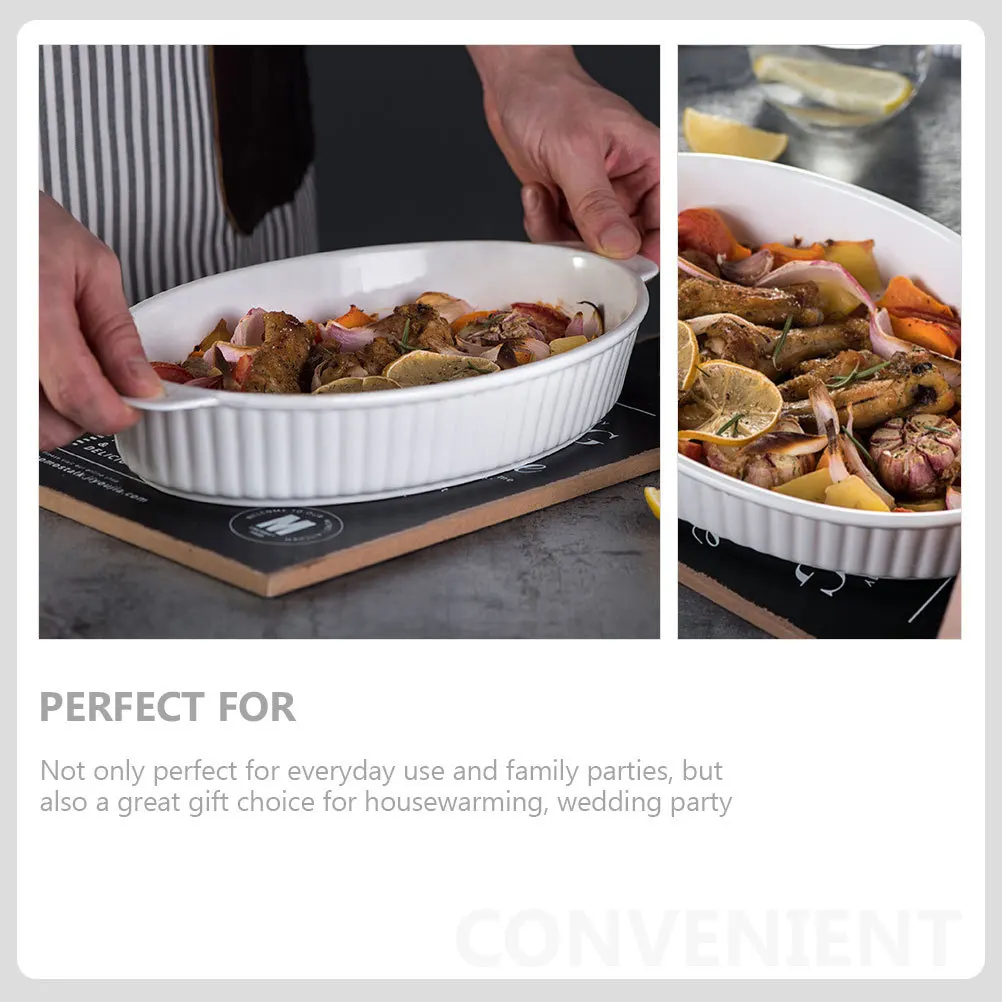 

Ceramic Baking Dish Hightemperatureresistant Durablenonchipping Easycleaning Uniformheatconduction Familyparties