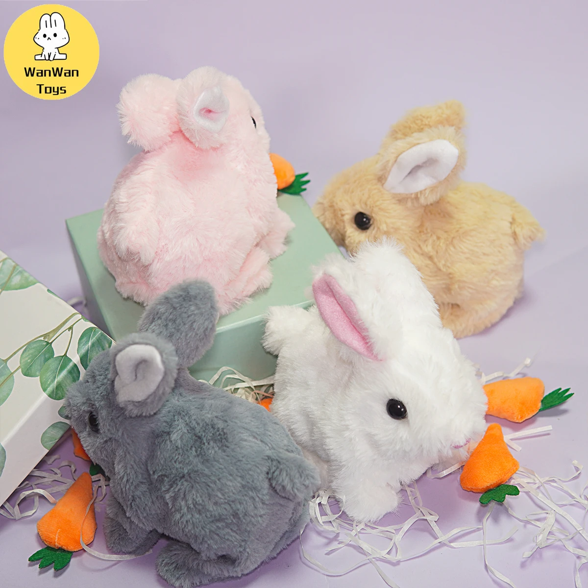 Peluche elettrico interattivo coniglio cucciolo regalo per uomini e donne bambini festa regalo simulazione Pet Machine Pet