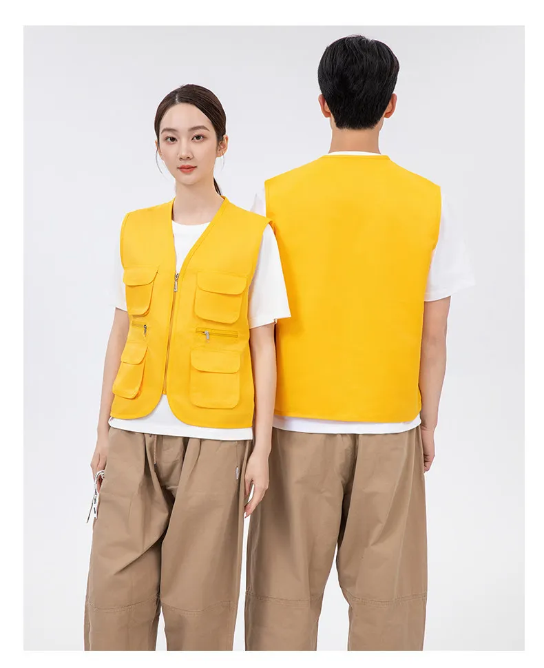 16 colors 6XL durable workwear Multi-pocket photography vest Costume for  Carnaval  outdoor activity team clothes custom logo