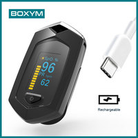 BOXYM Medical Rechargeable Finger Pulse Oximeter OLED Blood Oxygen Heart Rate Monitor Oximetro De Dedo SpO2 Pulsioximetro