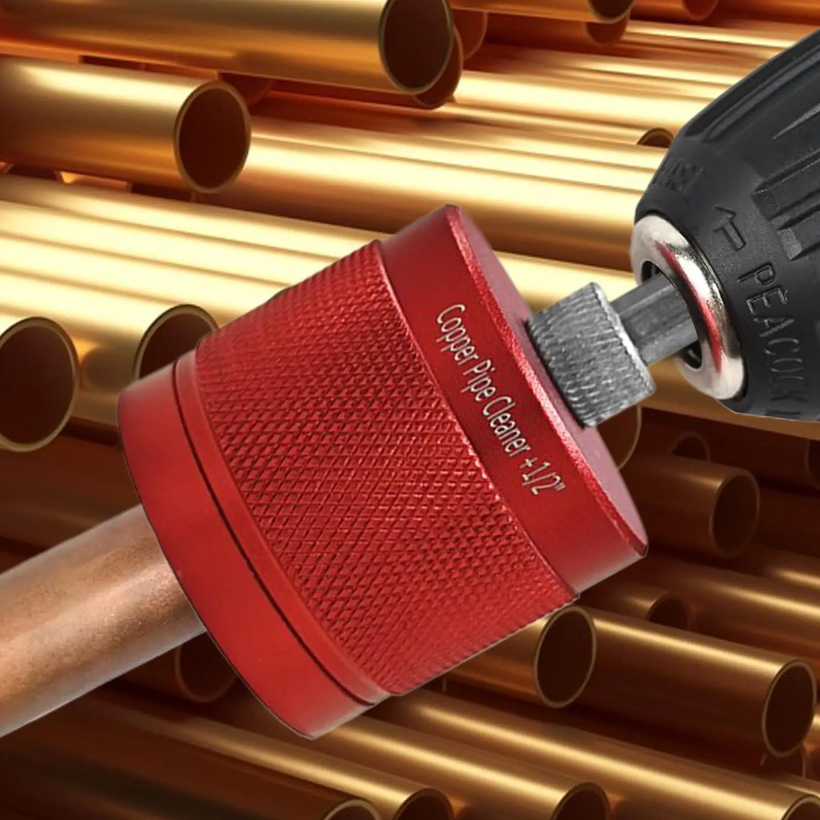 منظف الأنابيب النحاسية فرشاة تنظيف الأنبوب الثقيلة 1/2 3/4 1 منظف الأنابيب النحاسية الدقيقة للسباكة المنزلية الحرف المرآب #5