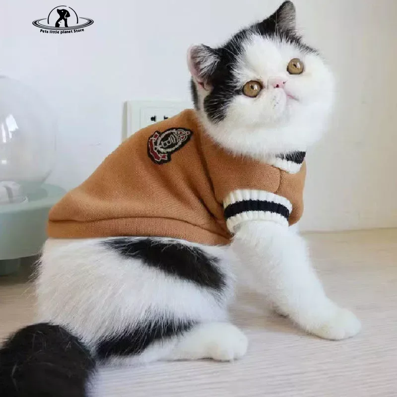 Cat Dog Sweater Pullover Winter Pet Clothes for Small Dogs Cat Vest Puppy Jacket Pet Cat Clothing Kitty Costume Ubranka Dla Psa