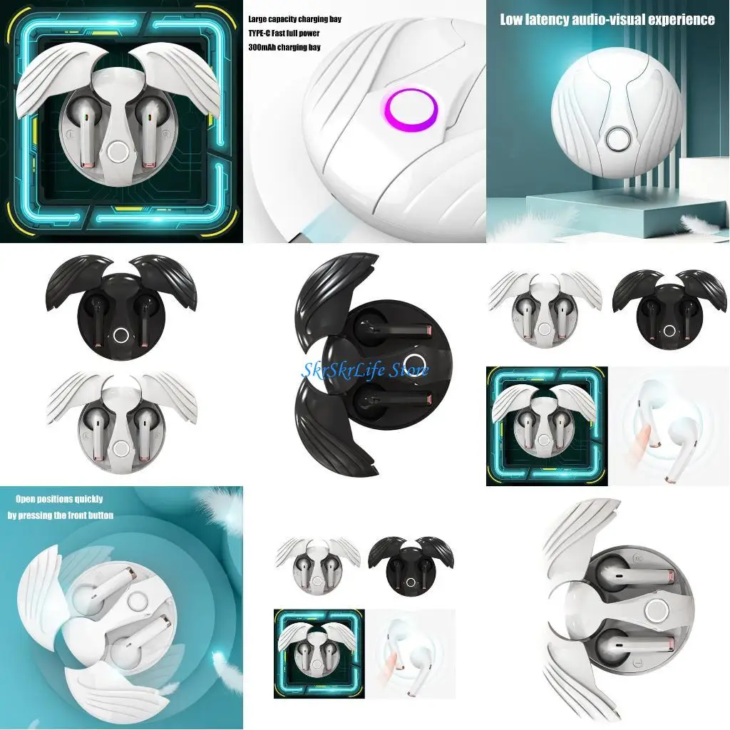 E65E Bluetooth-compatible Headset Wireless Headset In Ear Stereo Noise Reduction Sports Headset with Microphone Headset