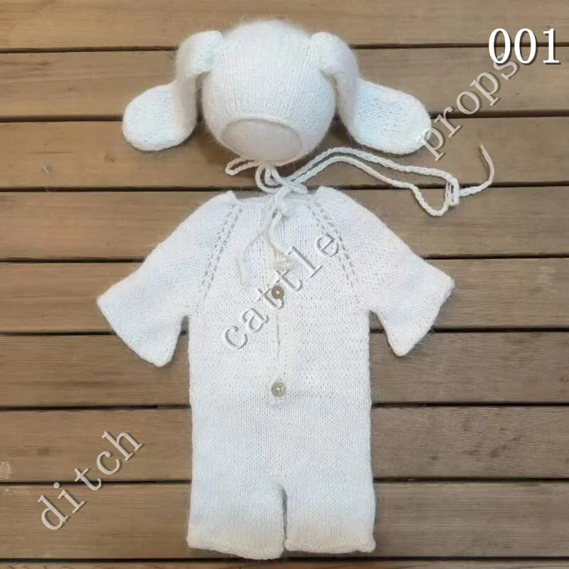 

Newborn photography props, pants+hats climbing clothes, handmade knitted mink clothing