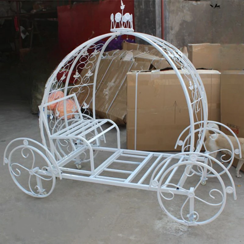 

New wedding props double pumpkin car photography princess car wedding supplies wrought iron pumpkin car