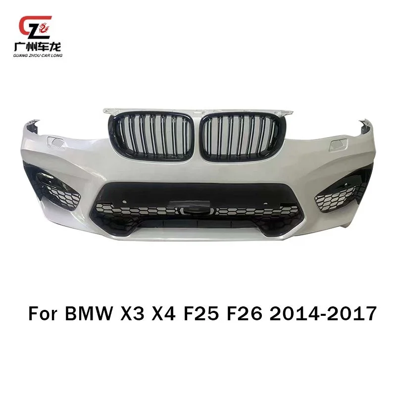 Hot selling PU Material Car Bumpers Front Bumper For BMW X3 X4 F25 F26 2014-2017 Upgrade X3M X4M Car Bodykit