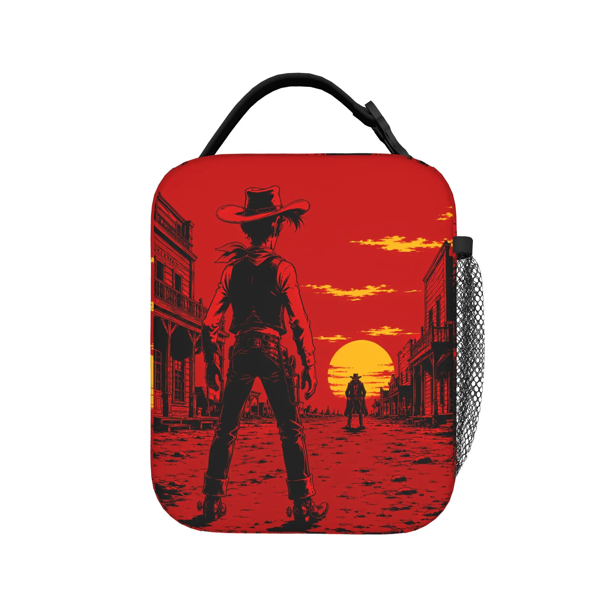 Retro Lucky Luke Comic Cover Lunch Bag For Adult  Graphic Lunch Box Leisure Office Cooler Bag Portable Oxford Thermal Lunch Bags