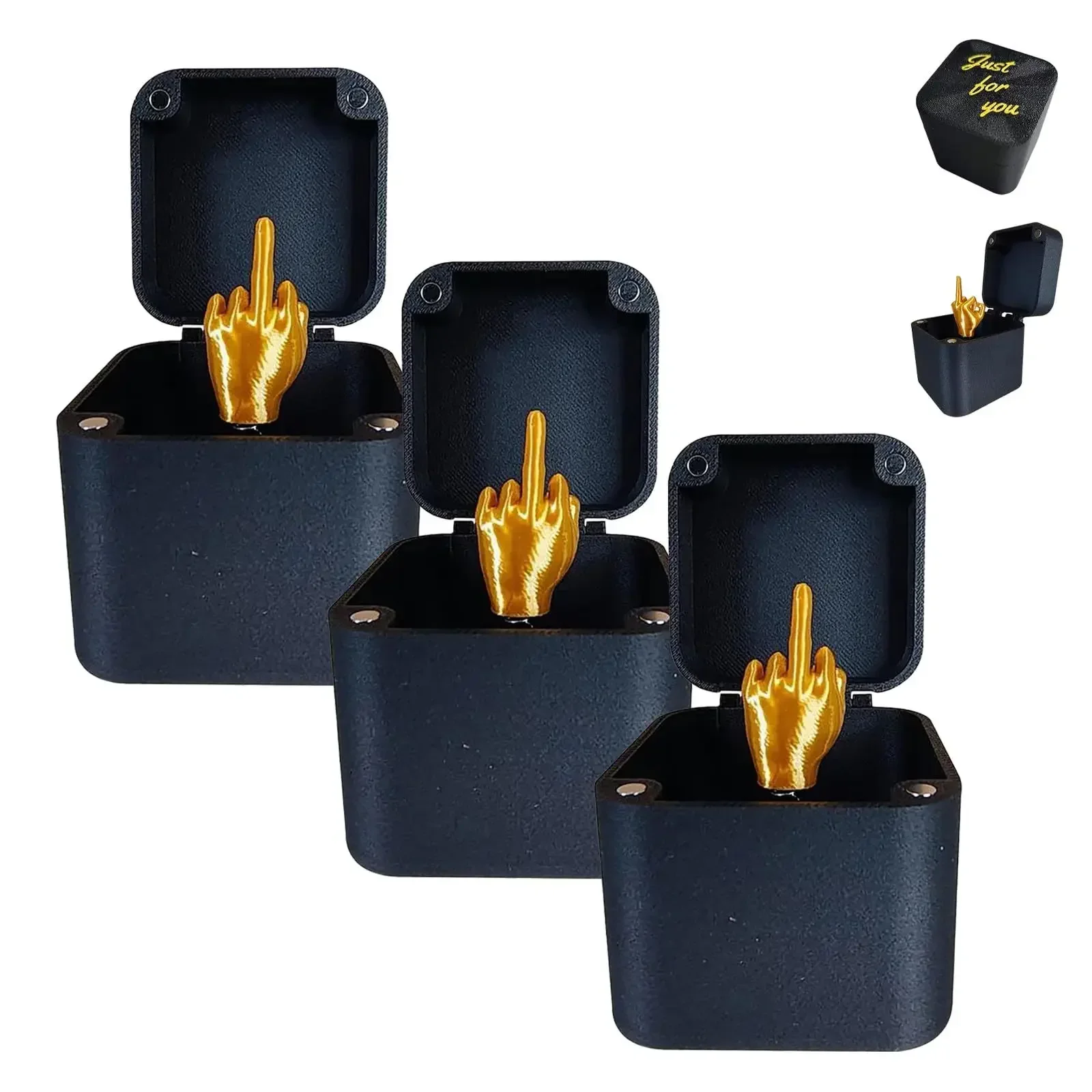 3/1Pcs Christmas Interesting Prank Gift Middle Finger In Box Christmas Box Funny Creative Gifts Office Desk Home Decoration