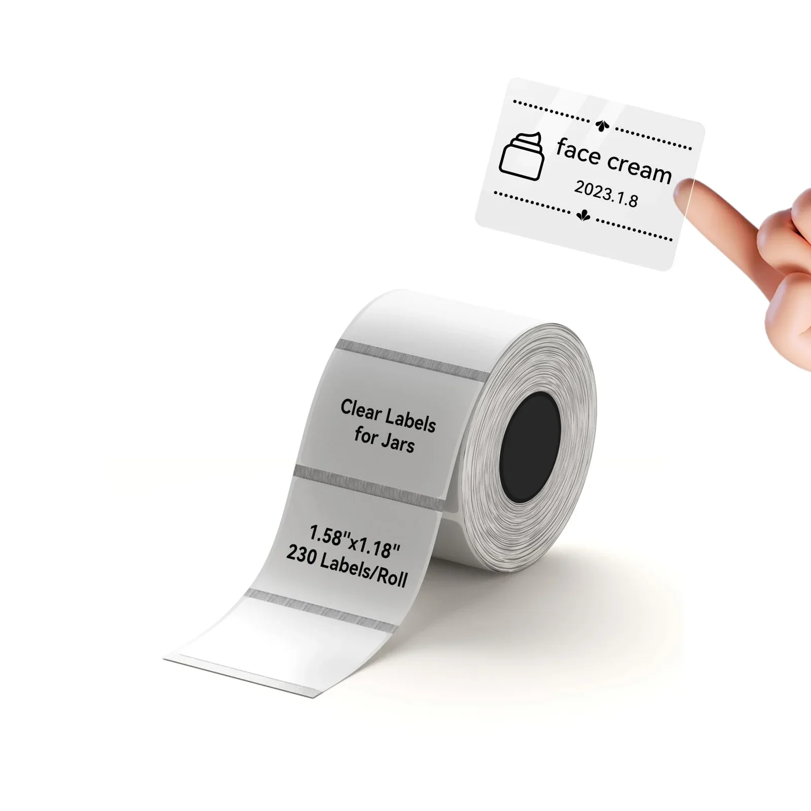 ป้ายโปร่งใสสติกเกอร์ความร้อนกระดาษสี่หลักฐานสําหรับ M200/M120/E210/M110 เครื่องพิมพ์ใช้สําหรับ Home และธุรกิจ 40x30 มม.