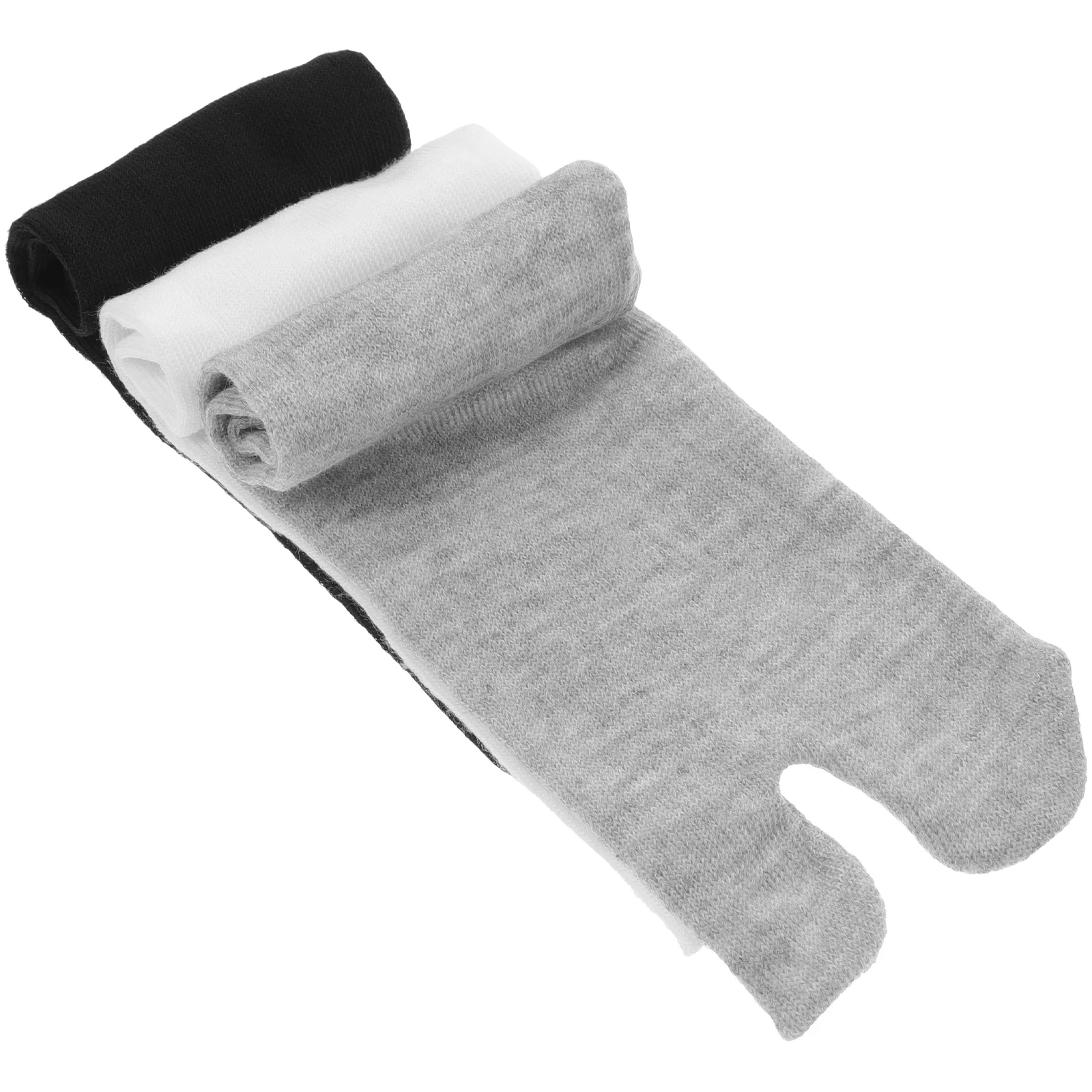 

3pcs 3 Pairs Mid Calf Tabi Socks 25 8cm Polyester Cotton Split Toe Comfortable Breathable Women Men Sandal Socks ElasticToe