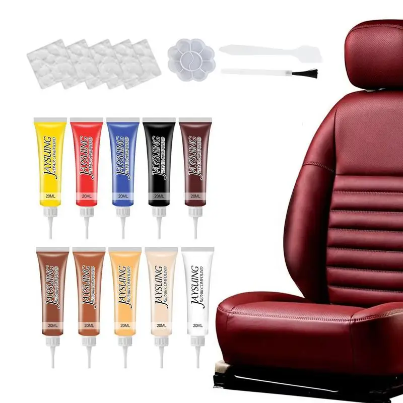 

Leather Repair Kit Car Leather Filler Repair Cream 10 Colors Upholstery Repair Kit auto Sofa Seat Leather Refurbish Cream