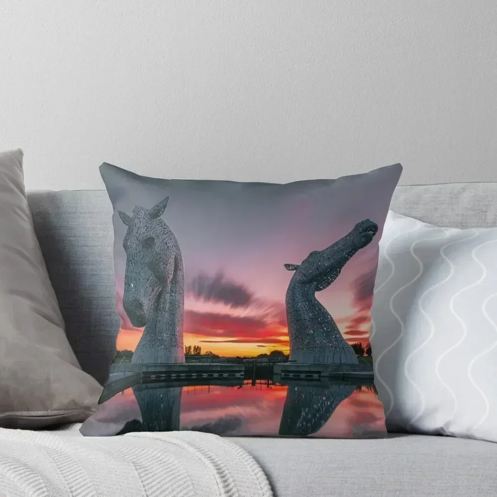 

Falkirk Kelpies Sunset Throw Pillow Pillows Aesthetic Pillow Case Christmas pillows decor home Plaid Sofa pillow