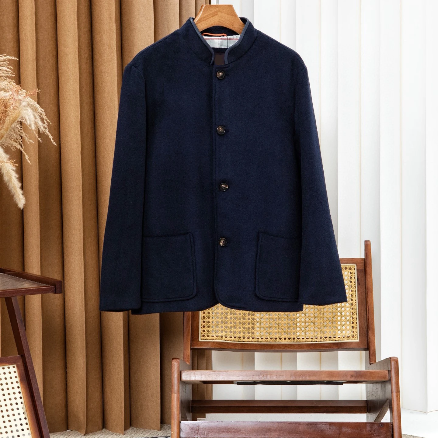 

Итальянский шерстяной костюм Mao с воротником-стойкой LP, повседневная мужская куртка