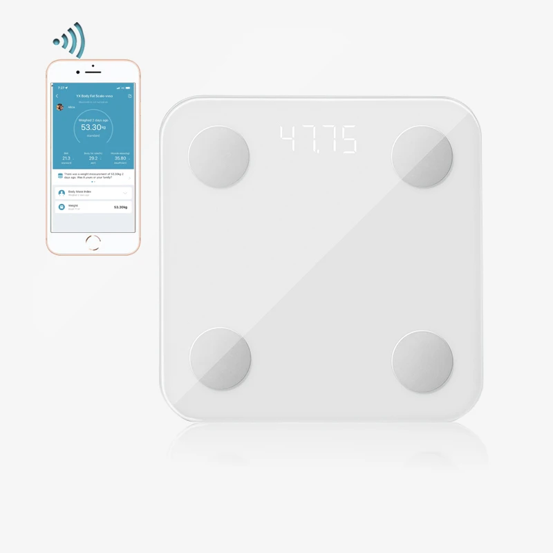 

Бытовые весы для ванной с современным дизайном, умные весы для тела и жира с приложением