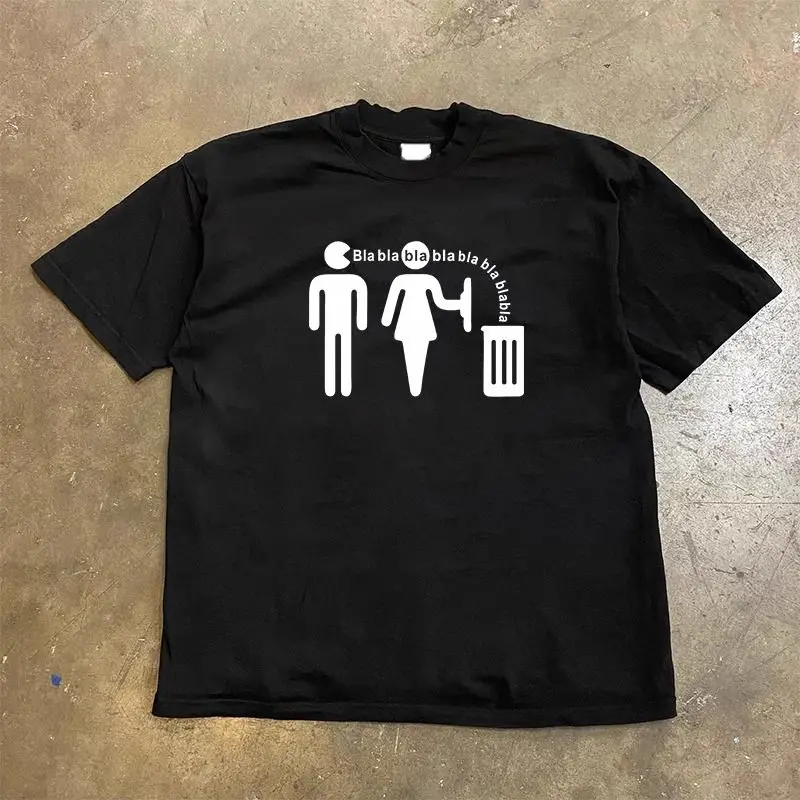 

Футболка Pur Coton Américain с портретом Lettre Ample À Manches Courtes Imprimé Col Rond D'été Pour Hommes Et Femmes