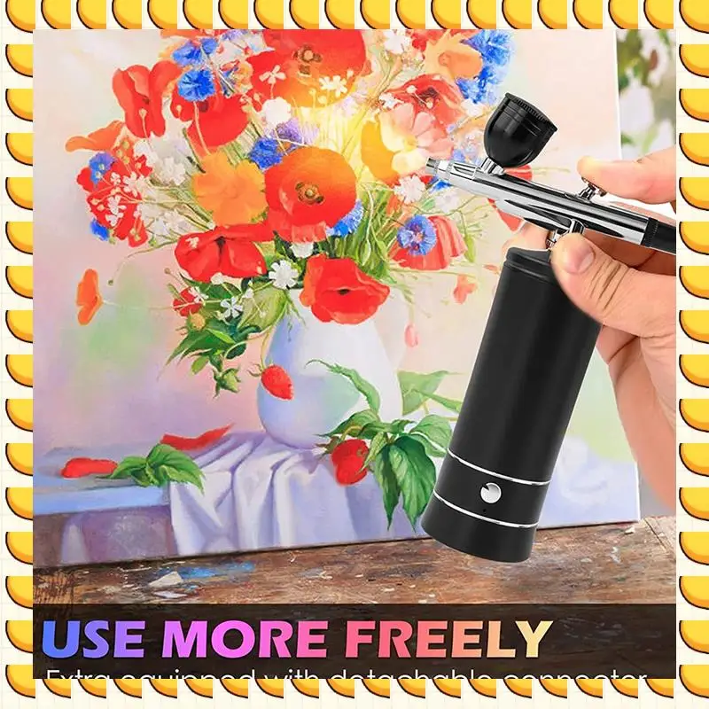 

BAAU Air Brush Nail Oxygen Injector Mini Air Compressor Kit Paint Sprayer For Art Tattoo Craft Cake Nano Fog Mist