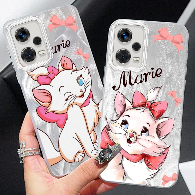 Disney Aristocats Cute Mary For Xiaomi Redmi Note 13 12 11 11S 10 10S 9 9S 8 Pro Plus Max 5G Feather Yarn Funda Phone Case