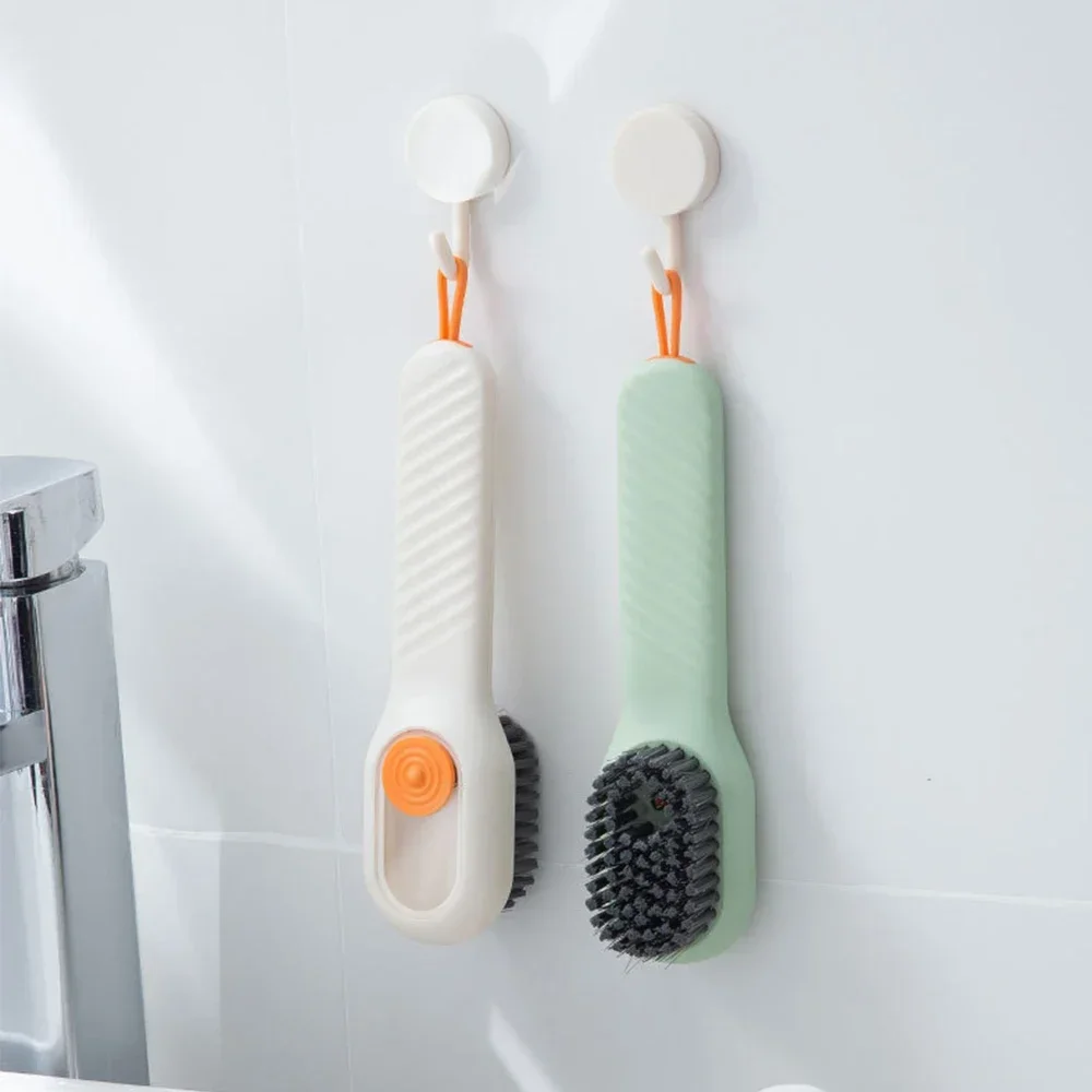 1/2pcs Shoes Cleaning Brush Multifunction Automatic Soap Liquid Dispenser Shoes Brushes Soft Bristle Soap Dispenser Shoe Brushes