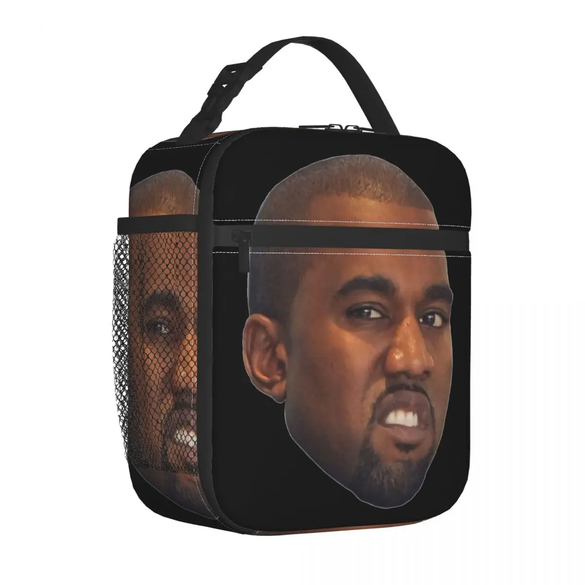 Funny Kanye West Meme Insulated Lunch Bags for Outdoor Picnic Rapper Music Producer Portable Thermal Cooler Bento Box Women Kids