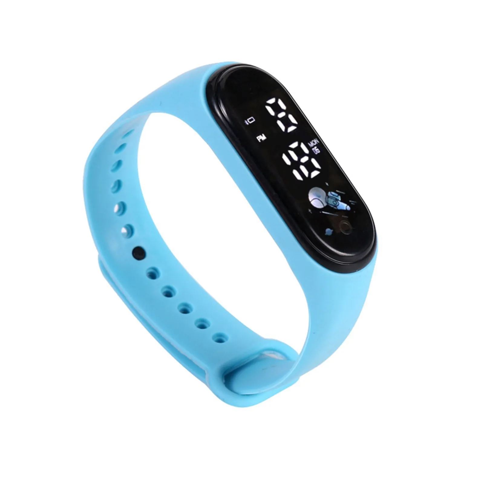 Reloj Digital LED con correa de silicona para niños y niñas, pulsera deportiva resistente al agua, Color caramelo