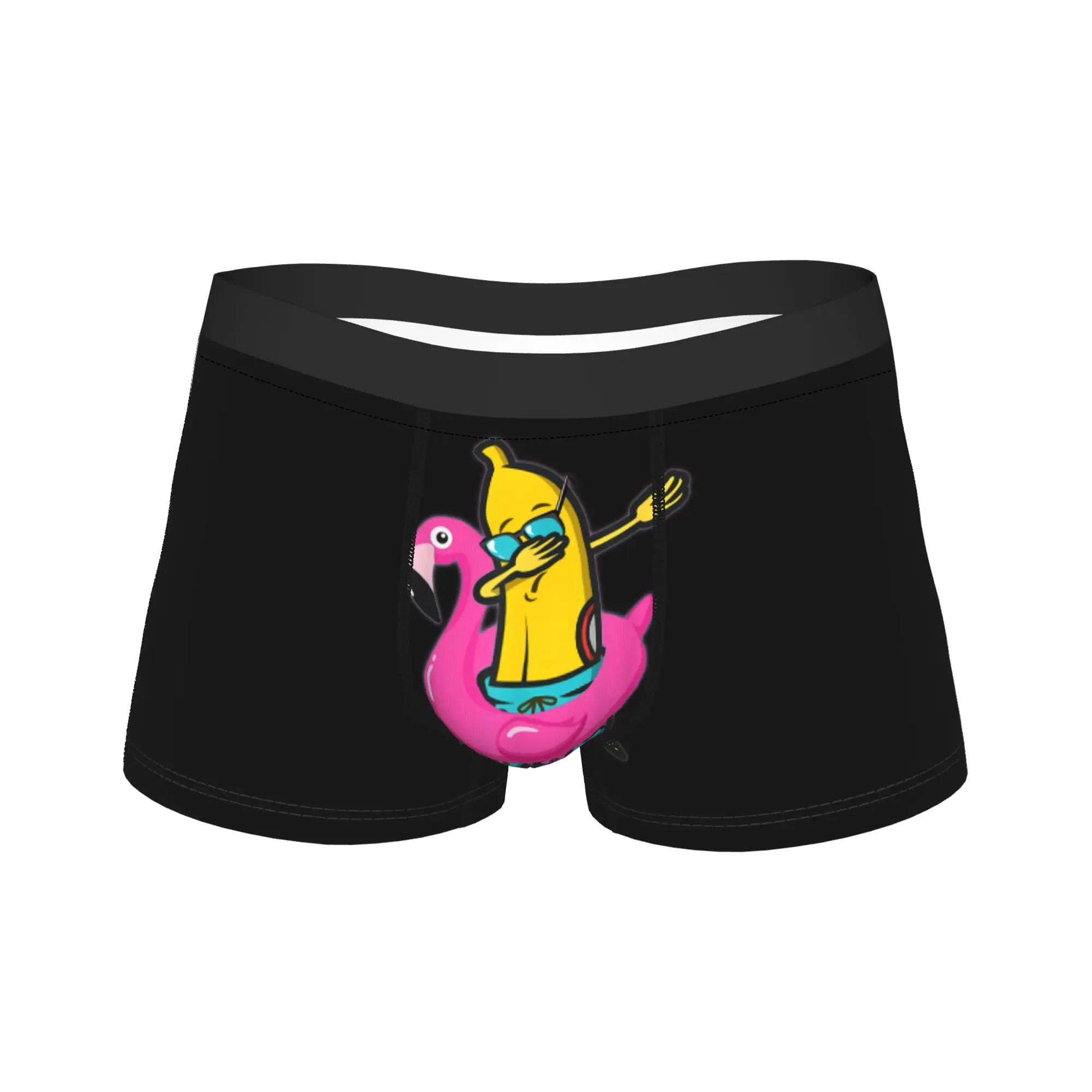 Calzoncillos bóxer con estampado 3D de plátano y flamenco, ropa interior cómoda para hombre, talla grande, ¡gran oferta!