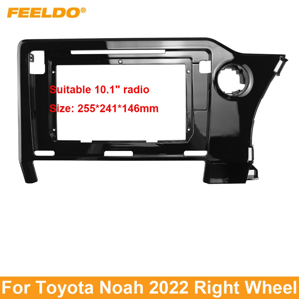 

FEELDO Car Audio 10.1" Big Screen Dash Fascia Panel Frame Kit Adapter For Toyota Noah (RHD,2022) Radio Dash Frame