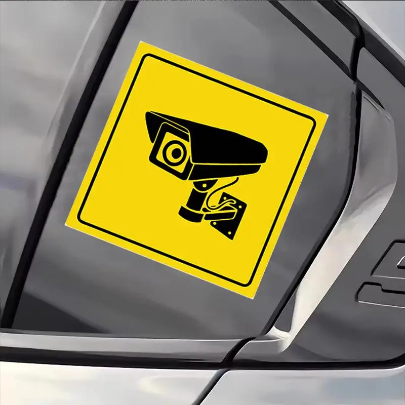 1Pcs Retro Video Surveillance Warning PVC Plaque Wall Art Decor for Garage Restaurant Cafe Bar Club - Warning Sign Wall Plaque