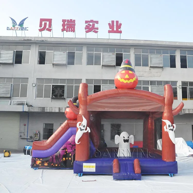 

OEM ODM Custom Made Festival Haunted House Inflatable Castle Bounce House for Halloween Jumpers Pumpkin Halloween Bounce House