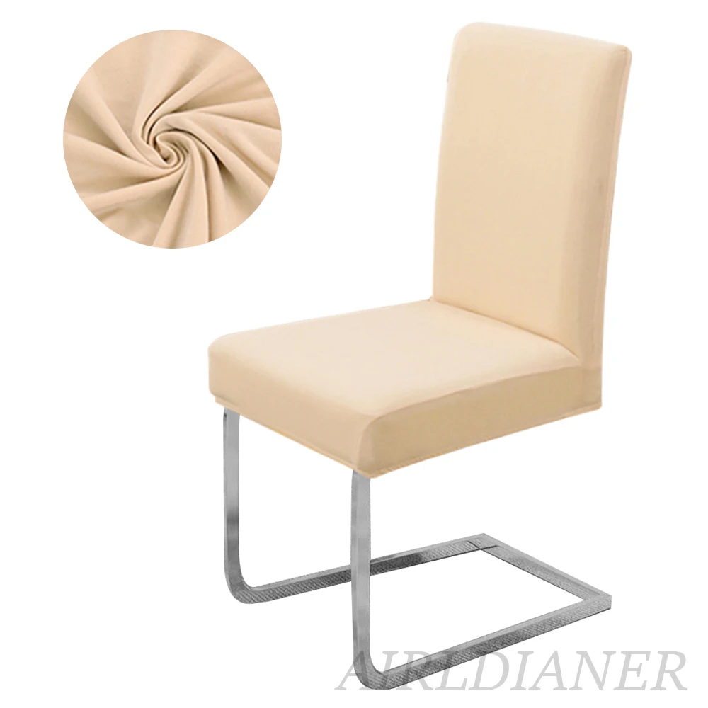 Elastic Chair Covers Polyester Plain Chair Seat Cover Dining Room Furniture Protector Anti-dust for Banquet Office Restaurant