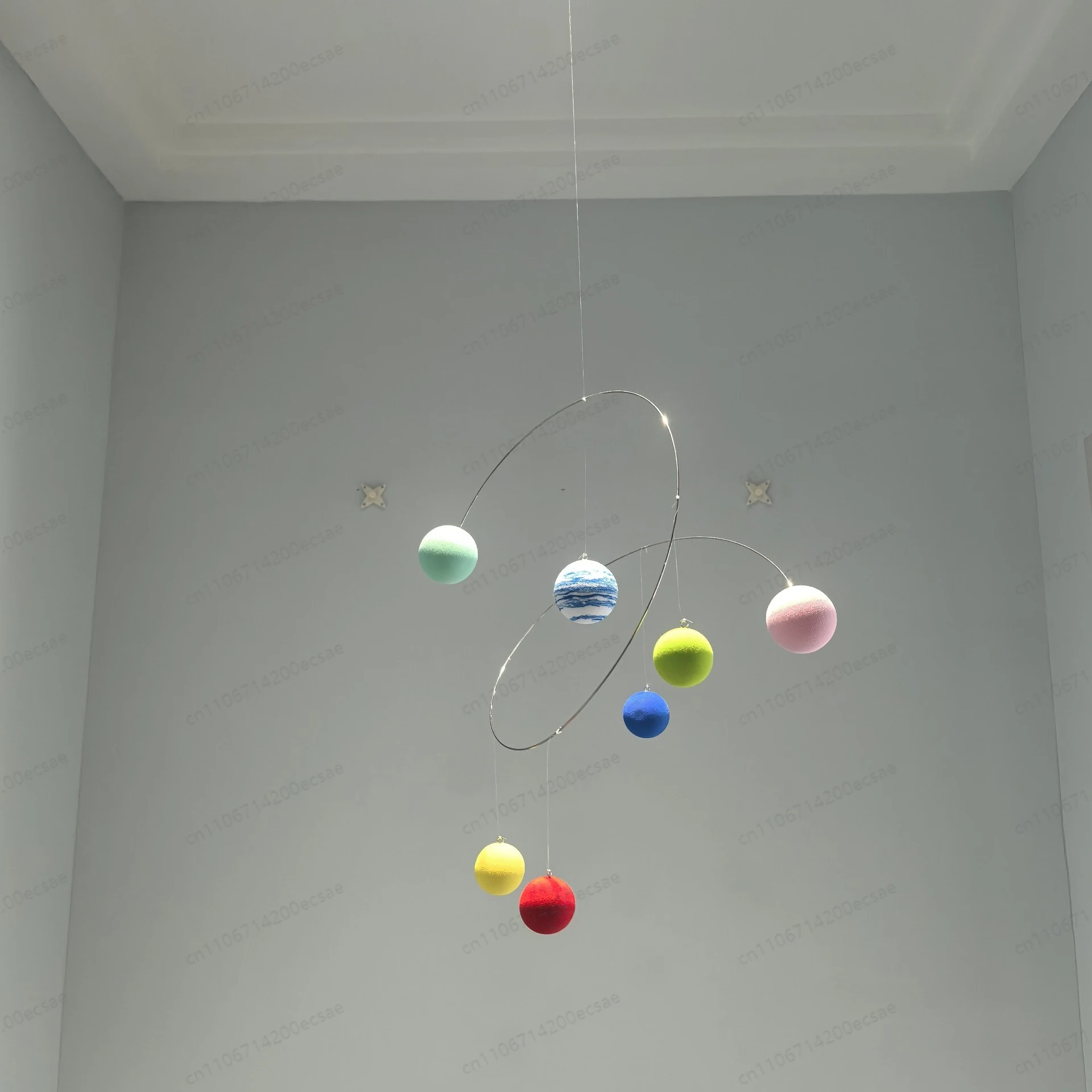 Montessori Planet Crib Mobile | Contrast Color Design, Dynamic Balance Hanging Decor for Infant Visual Development