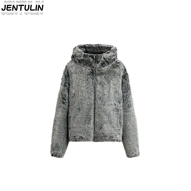 Men Fashion Luxury Faux Overcoat Winter Woman clothes Warm Hooded Windproof Fur Jacket Thick Thermal Parkas Outerwear For Male