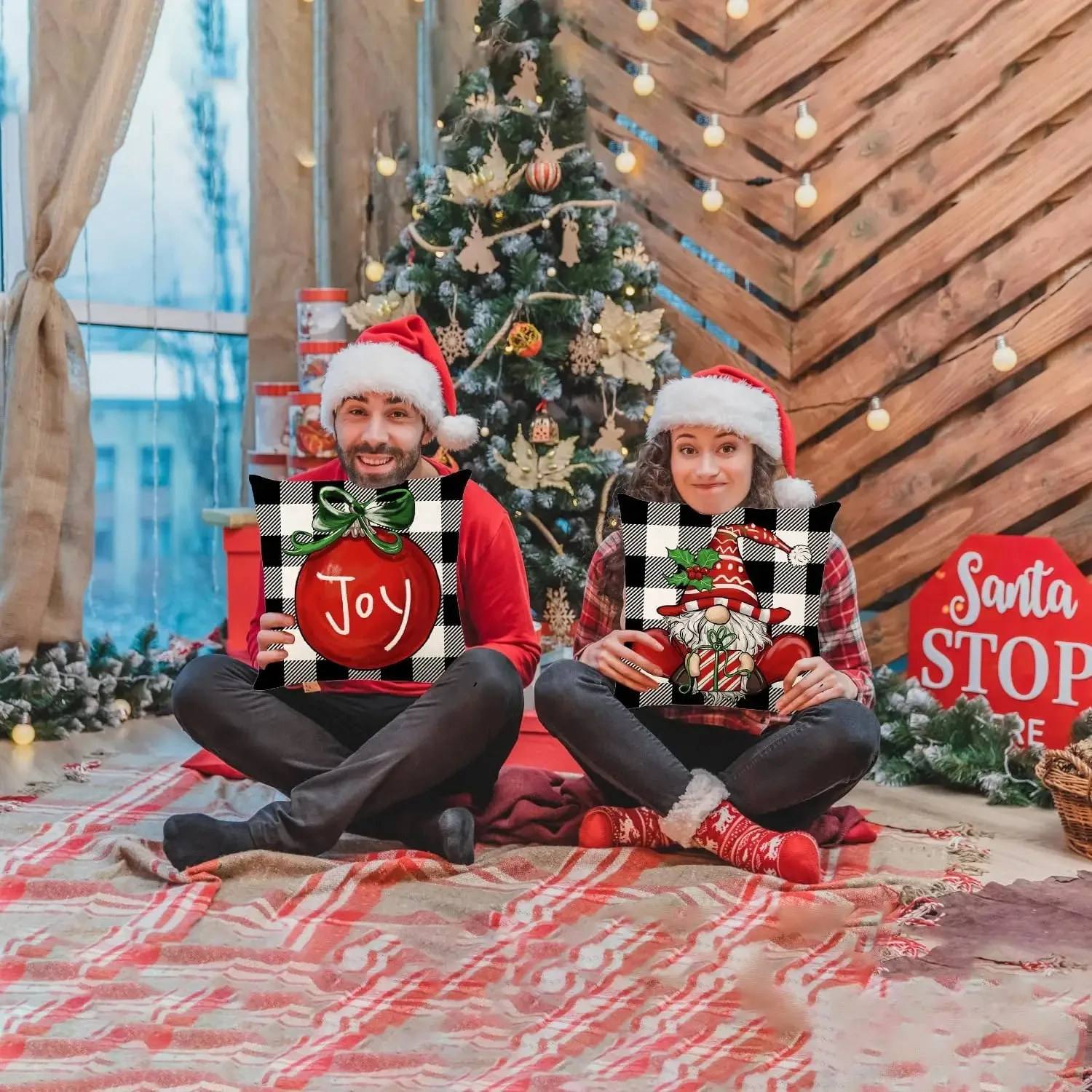 

4 шт., праздничные рождественские украшения, чехол для подушки для домашнего дивана, фестиваль, украшение для домашнего интерьера, универсальный чехол для подушки Four Seasons