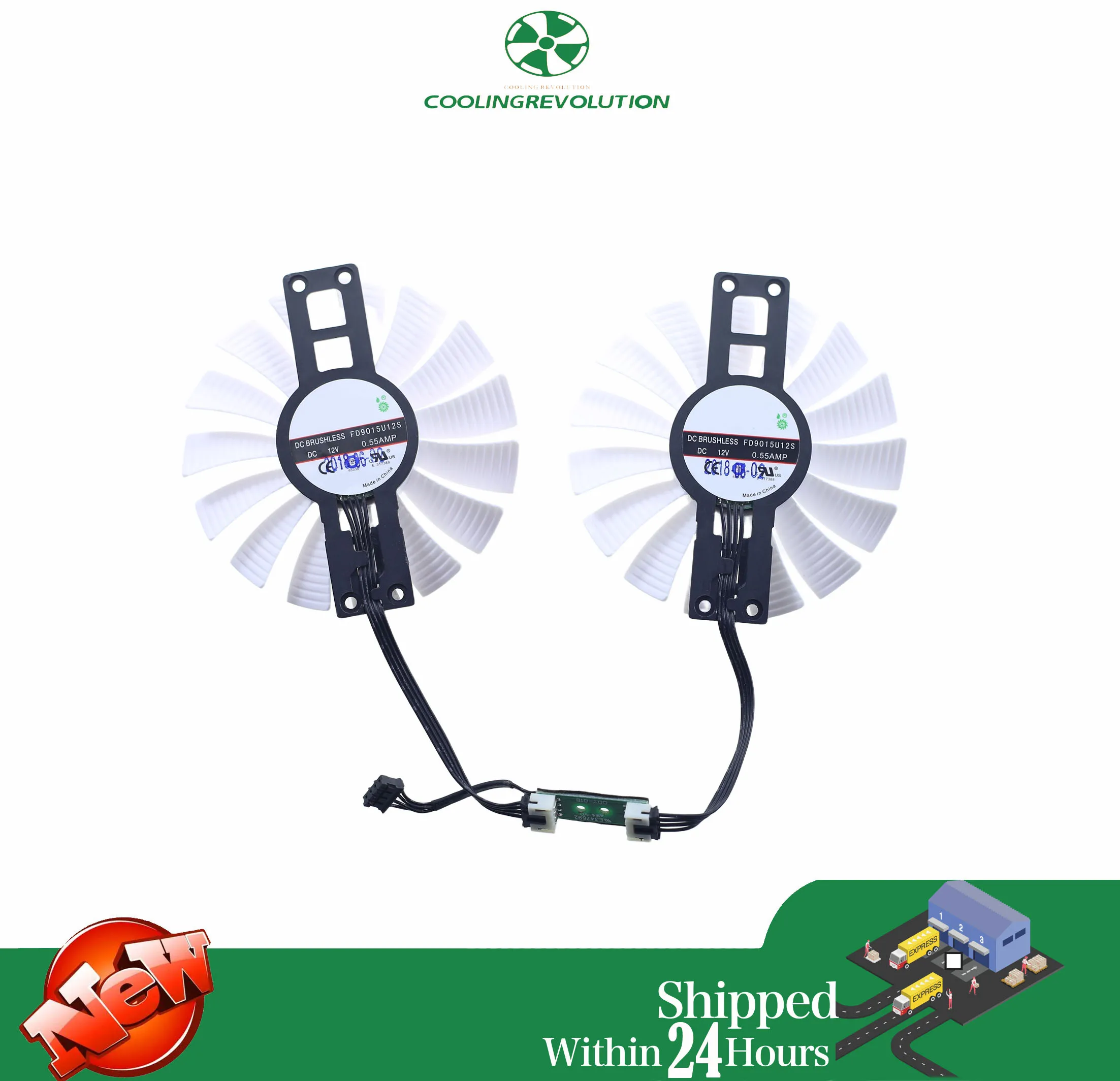FD9015U12S 0.55A GTX1060 Cooling Fan for EMTek Palit GeForce GTX 1060 6GB HV White Monster Video Card Cooler Fan