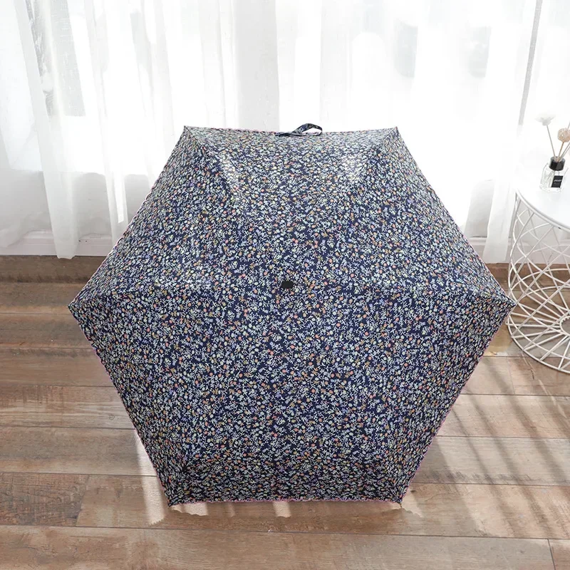 Portable Umbrella Bag Sun Umbrella Sun Protection UV Pocket 50-fold Umbrella Anno Shu Floral Embroidery Compact