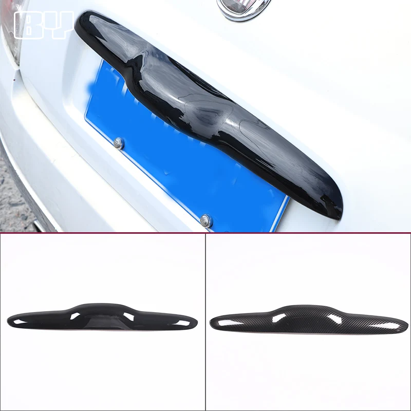 Car tailgate trim strip Tailgate Handle Decorative Strip Cover Trim ABS Carbon Fiber/Black For Fiat 500 2010-2023 Accessories