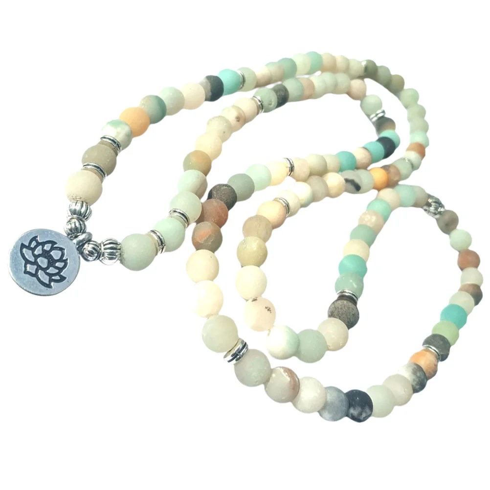 Lotus Bracelet Natural Stone Beads Handmade Adjustable Wrist Jewelry for Women Men Meditation Fashion Accessory Gift