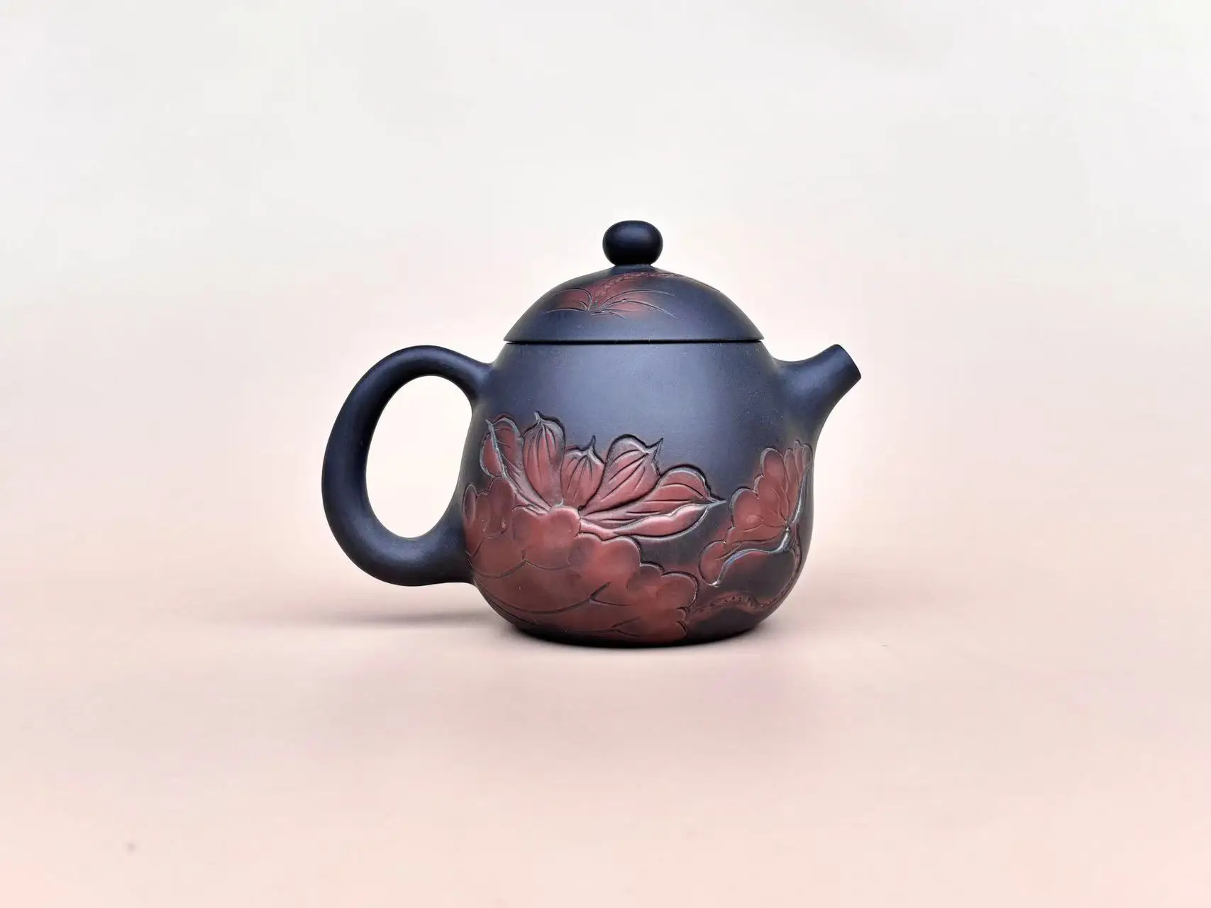 

220 мл Jianshui фиолетовая глина ручной работы с резьбой по лотосу Longdan чайник (не Исин Цзыша) кунг-фу чайный сервиз посуда для чайной церемонии