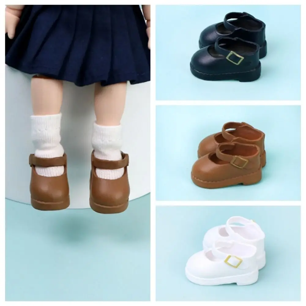 1 Pair Simulation OB11 Doll Uniform Shoes Three Colors Decoration Detachable Mary Jane Doll Shoes PVC Material Lovely