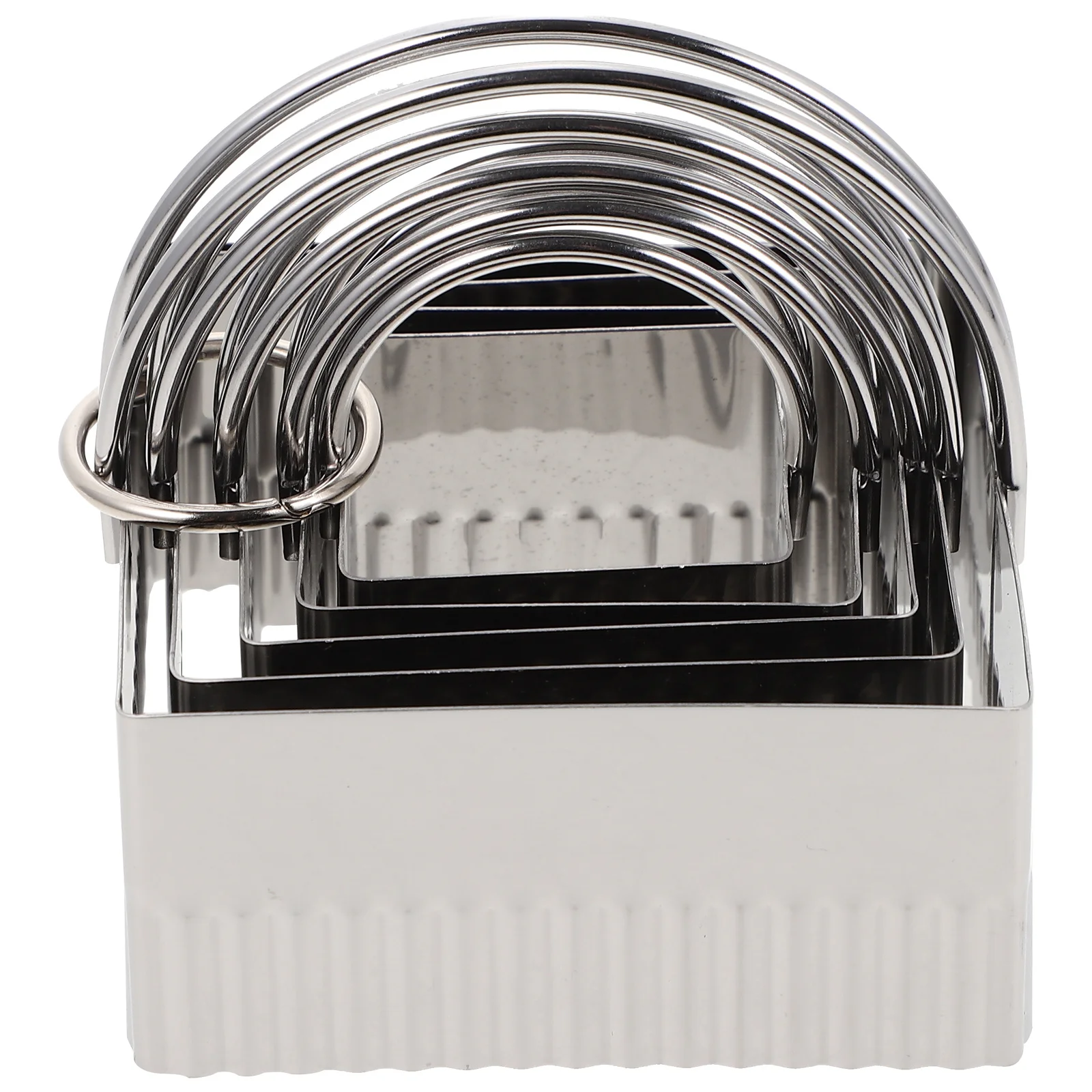 

5Pcs Square Mousse Ring Stainless Steel Cookie Cutter Metal Baking Mold Biscuit Cake Cutter Mousse Ring Cake Baking Mold