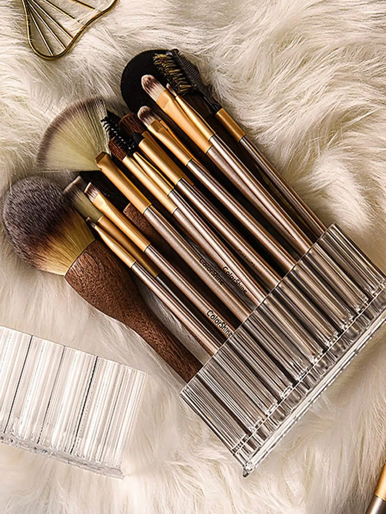 Acrylic Makeup Brush Holder, Nail Polish Organizer, Clear Brushes Beauty Organizers and Cosmetic Dis