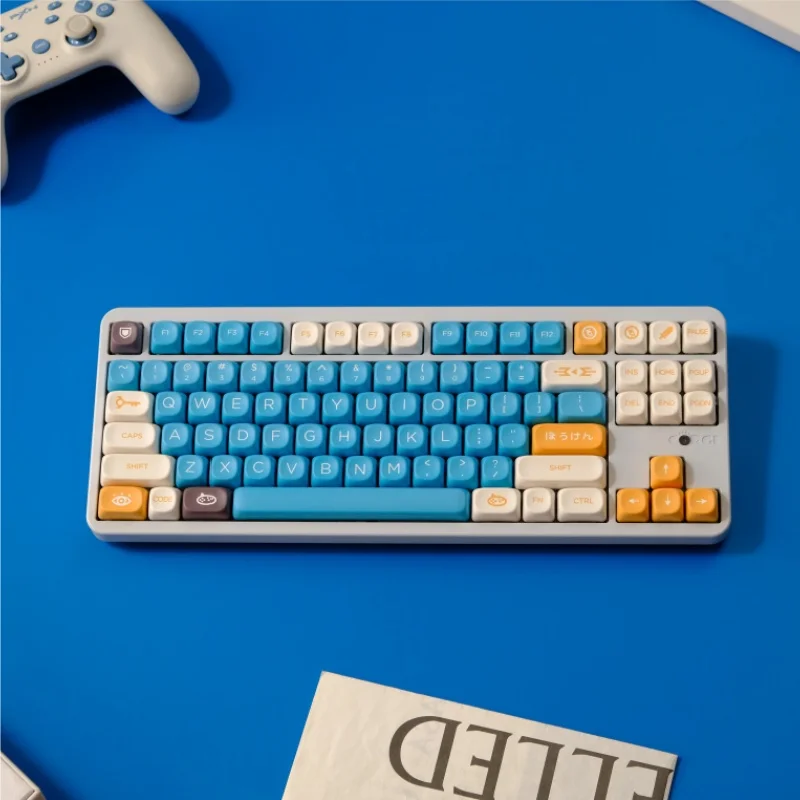 129 مفتاحًا/مجموعة غطاء مفتاح مغامر PBT MOA ملف تعريف مزدوج النار Keycap لوحة مفاتيح ميكانيكية للتسامي الحراري للتخصيص