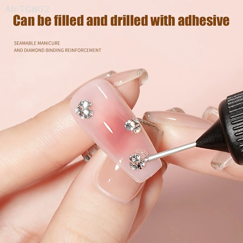 กาวติดเล็บปลอมแบบซุปเปอร์สตรอง 10 มล. สำหรับตกแต่งเล็บ 3 มิติ ไม่ต้องเช็ดขอบ เจลซีลขอบ กาวติดเล็บ