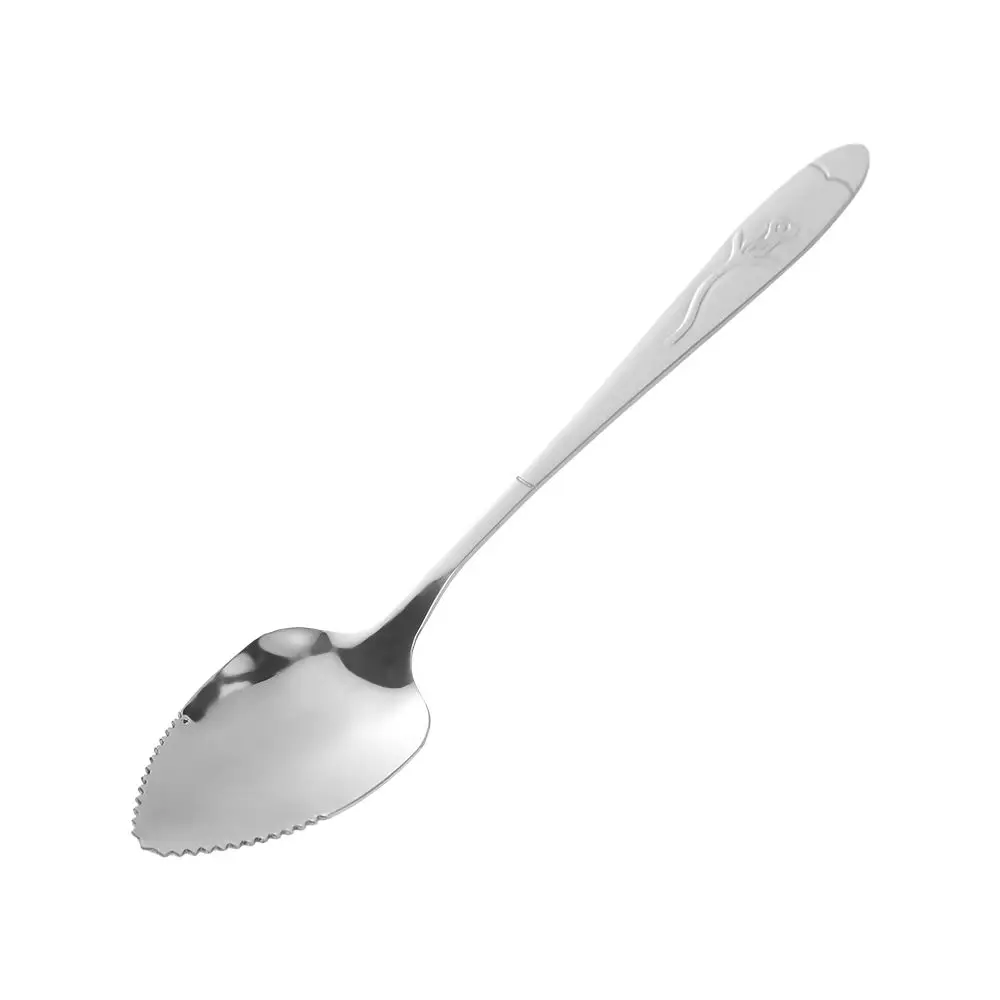 

Home Scraping Sawtooth Stainless Steel Kiwi Mango Scoop Fruit Tool Grapefruit Spoon Baby Food Processer