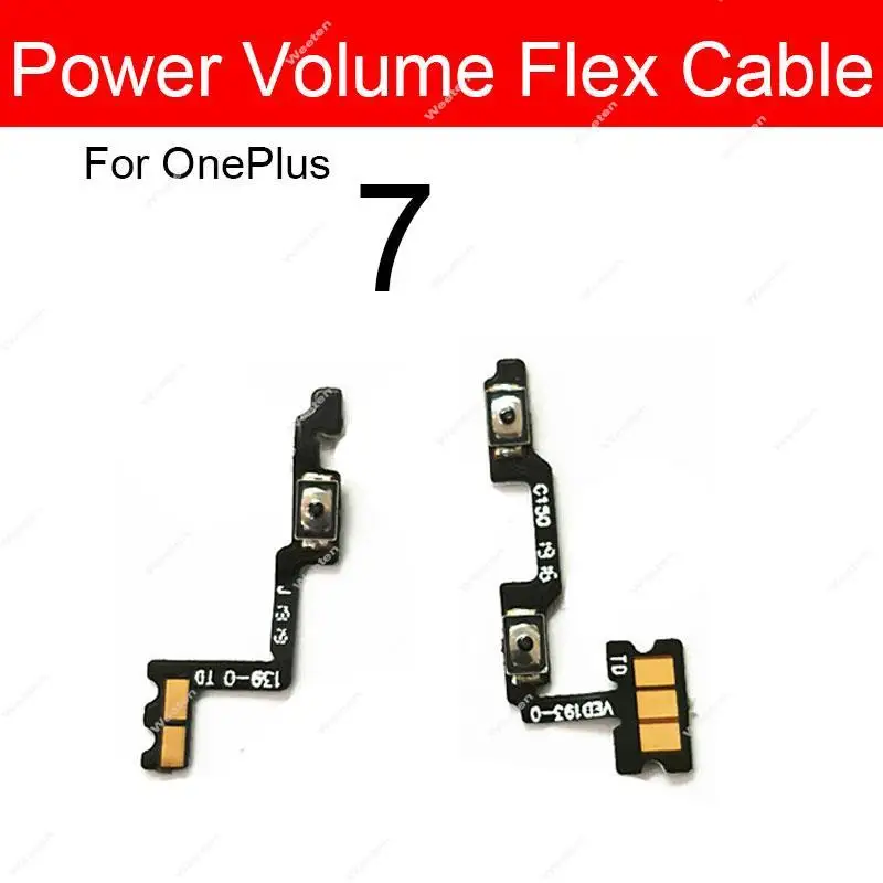 For Oneplus OnePlus 7 7T Pro 8 8T Pro On OFF Power Volume Flex Cale Switch Side Keys Flex Ribbon Replacement