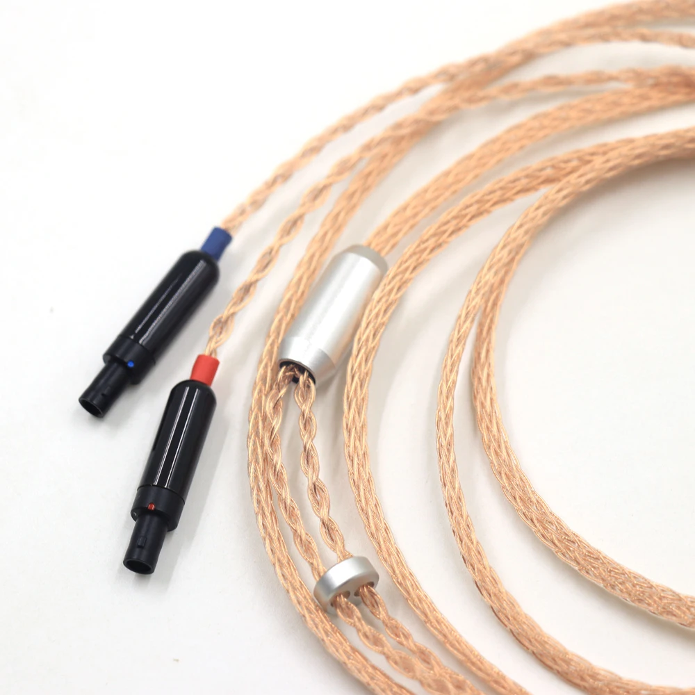 HIFI 16Cores UPOCC Single Crystal Pure Copper Headphone Upgrade Replace Cable for HD800 HD800s HD820 Dharma D1000