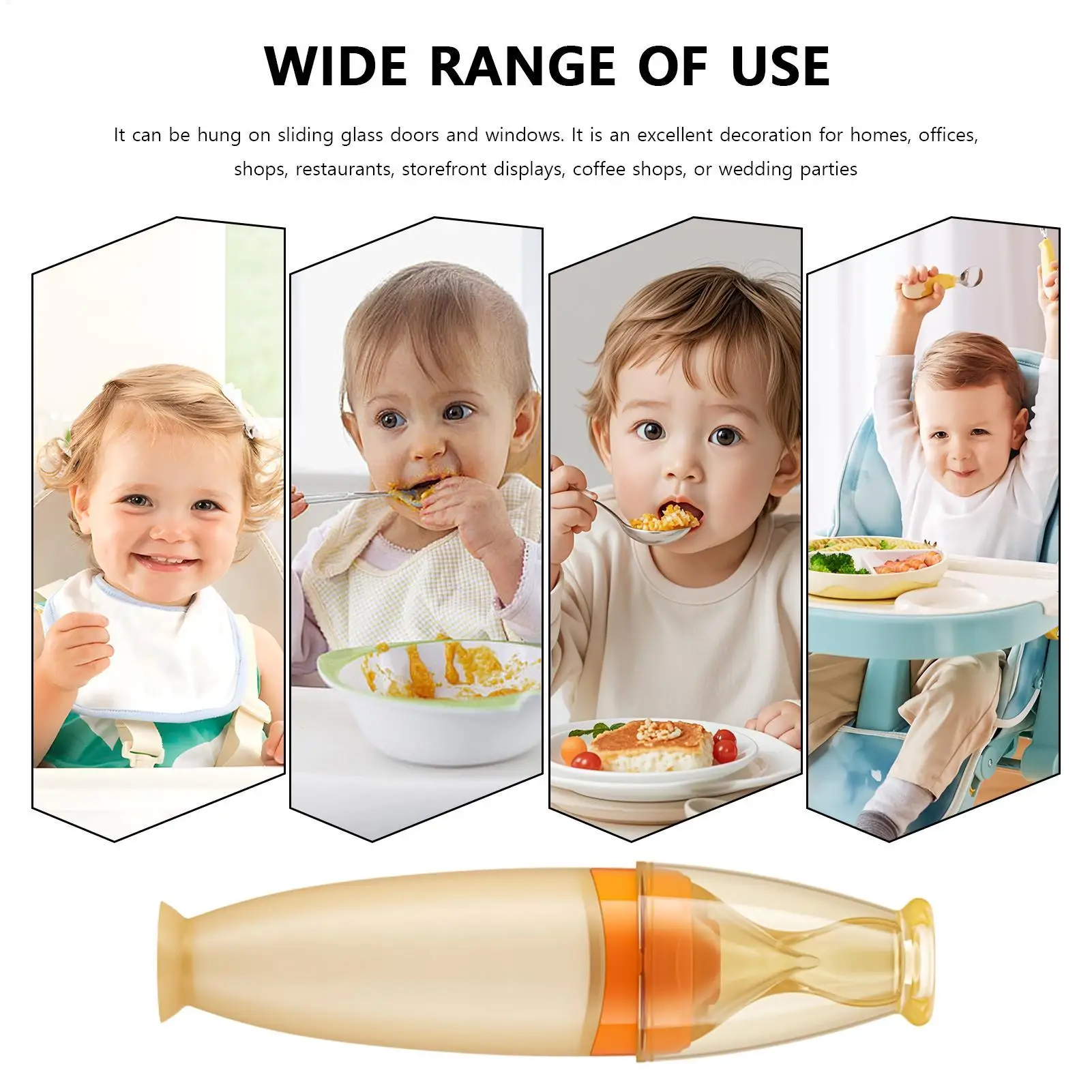 الطفل الغذاء المغذية شفط كوب مقاومة للحرارة ضغط موزع ضغط ملاعق التغذية مع شفط كوب للحبوب هريس الفاكهة