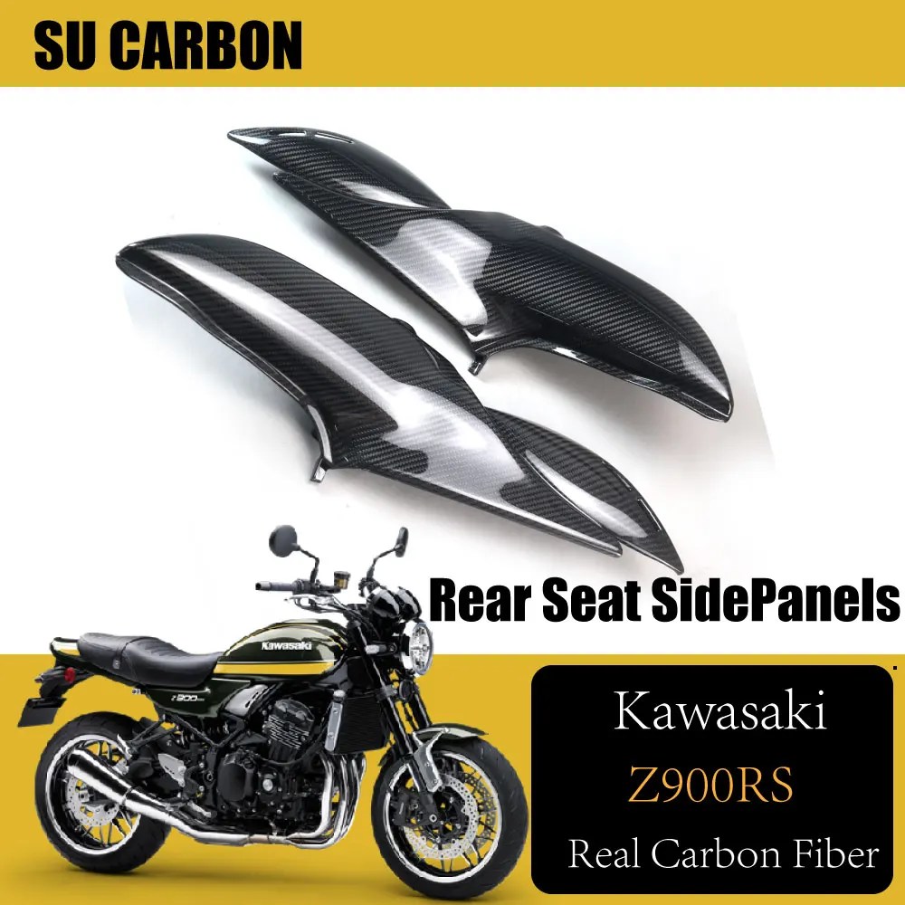 100% Real Carbon Fiber For Kawasaki Z900RS 2018-2022 Motorcycle Accessories Rear Seat Side Panels Fairing