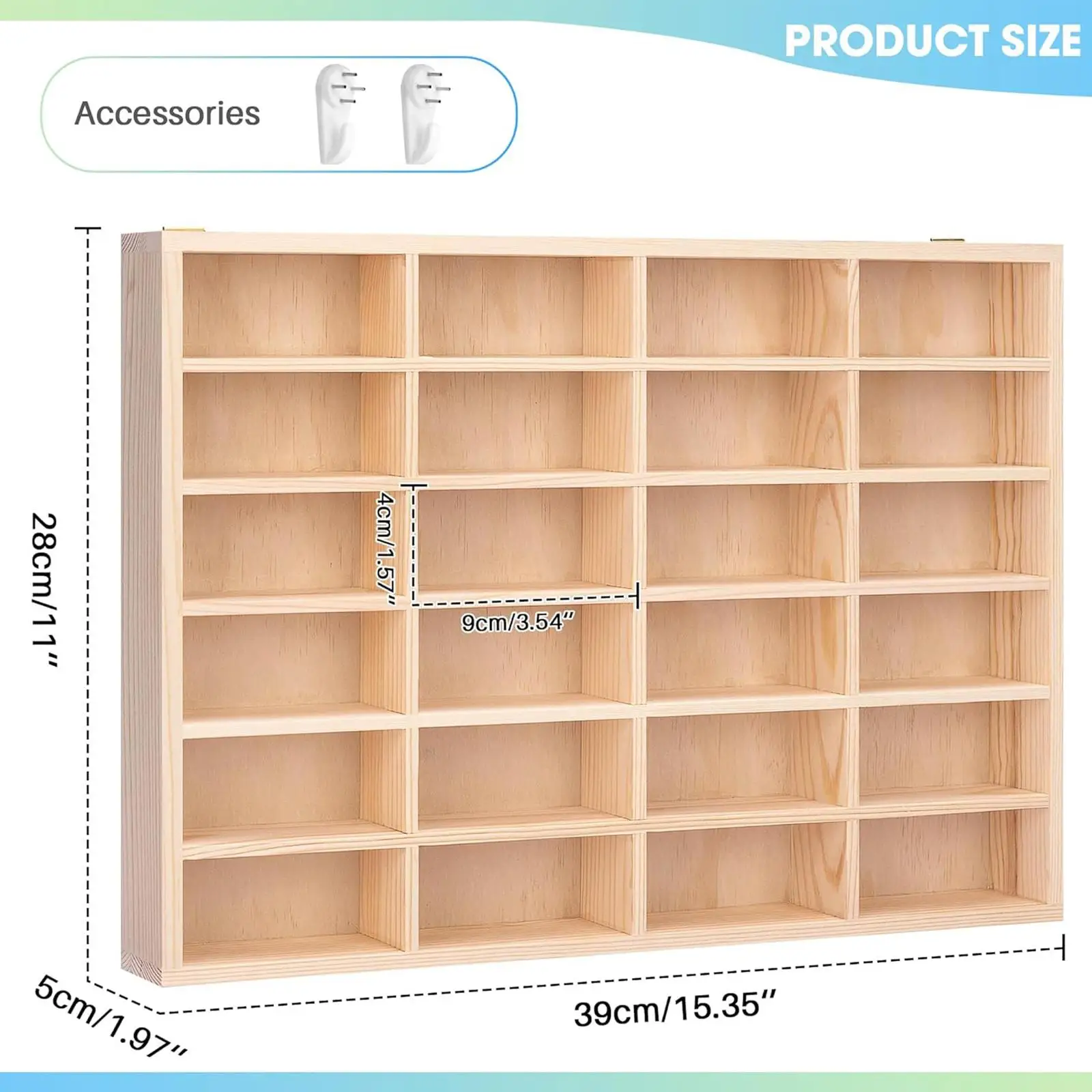 1/64 Model Auto Vitrine Home Decor Decoreren Ambachtelijke Showcase Modern Hout 24-ruimte Muurbevestiging Organizer voor Beeldjes Kantoor